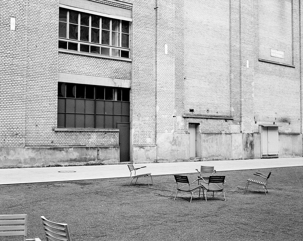 Backyard with chairs