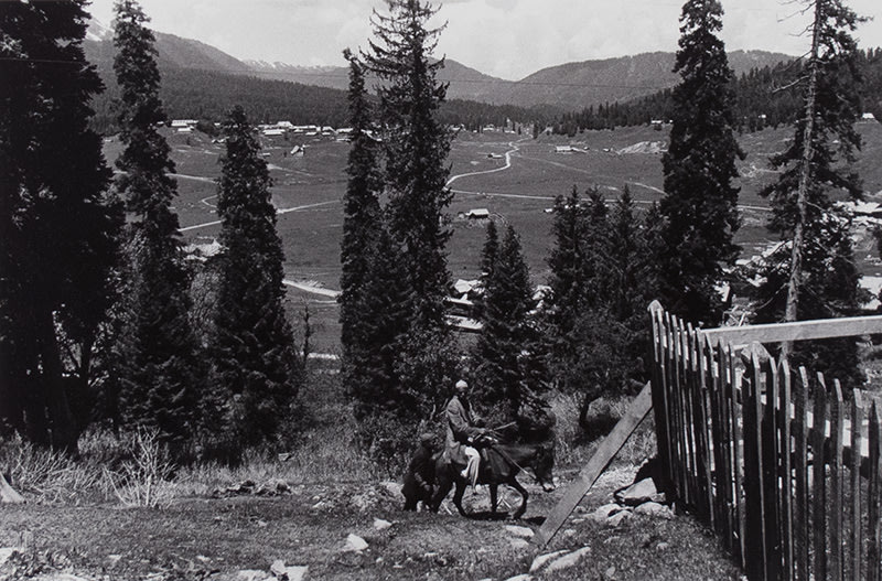 Landscape with rider, Gulmarg, Kashmir - Sam Tata