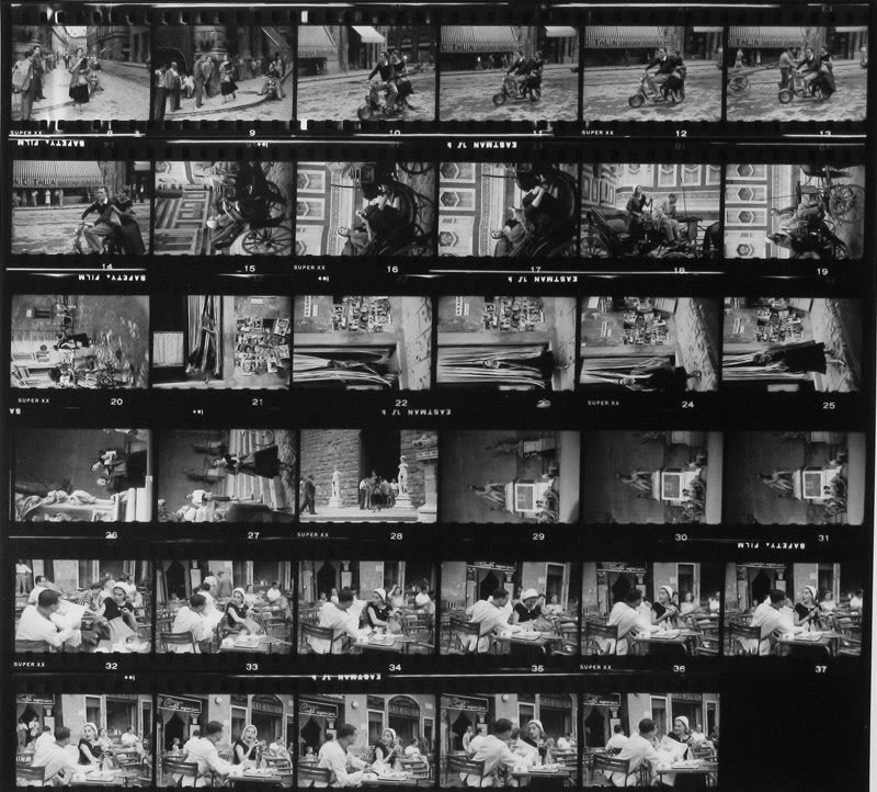 American Girl in Italy, Contact Sheet #1 - Ruth Orkin