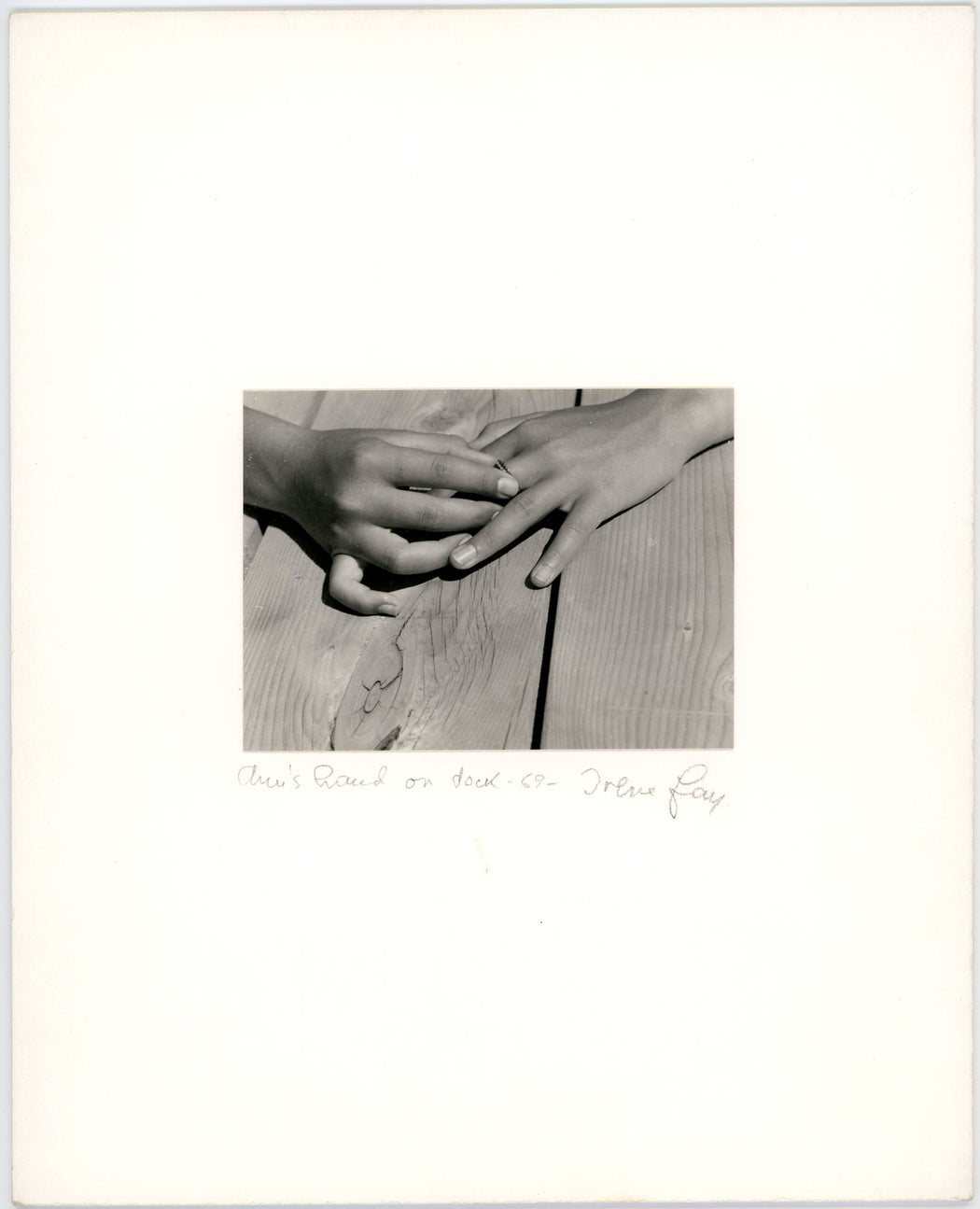 Ann's Hand on Dock