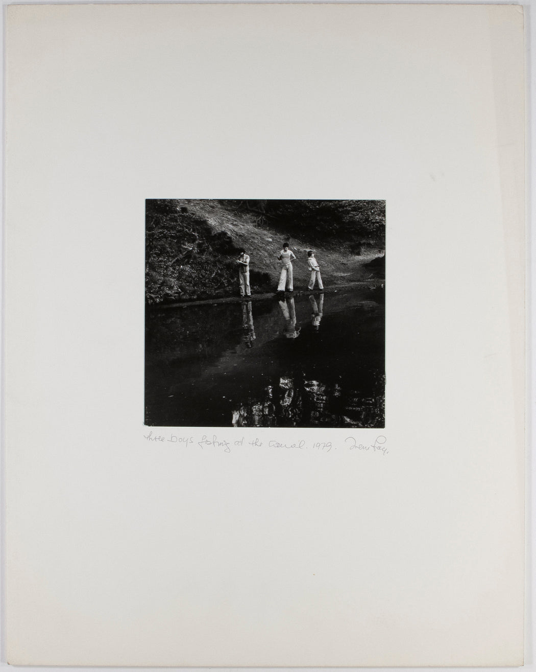 Three Boys Fishing at the Canal