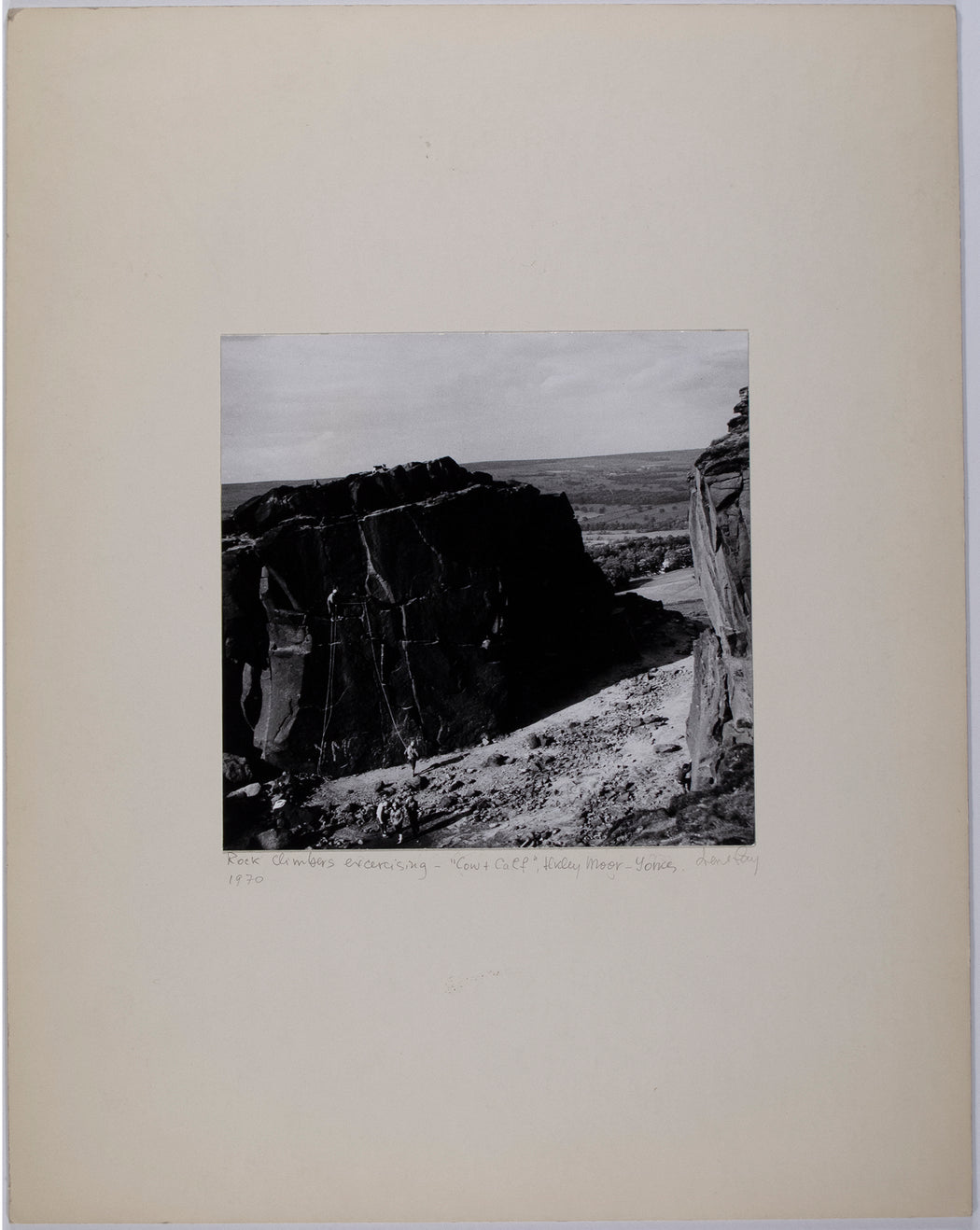 Rock Climbers Excercising - "Cow and Calf", Ilkley Moor - Yorkshire
