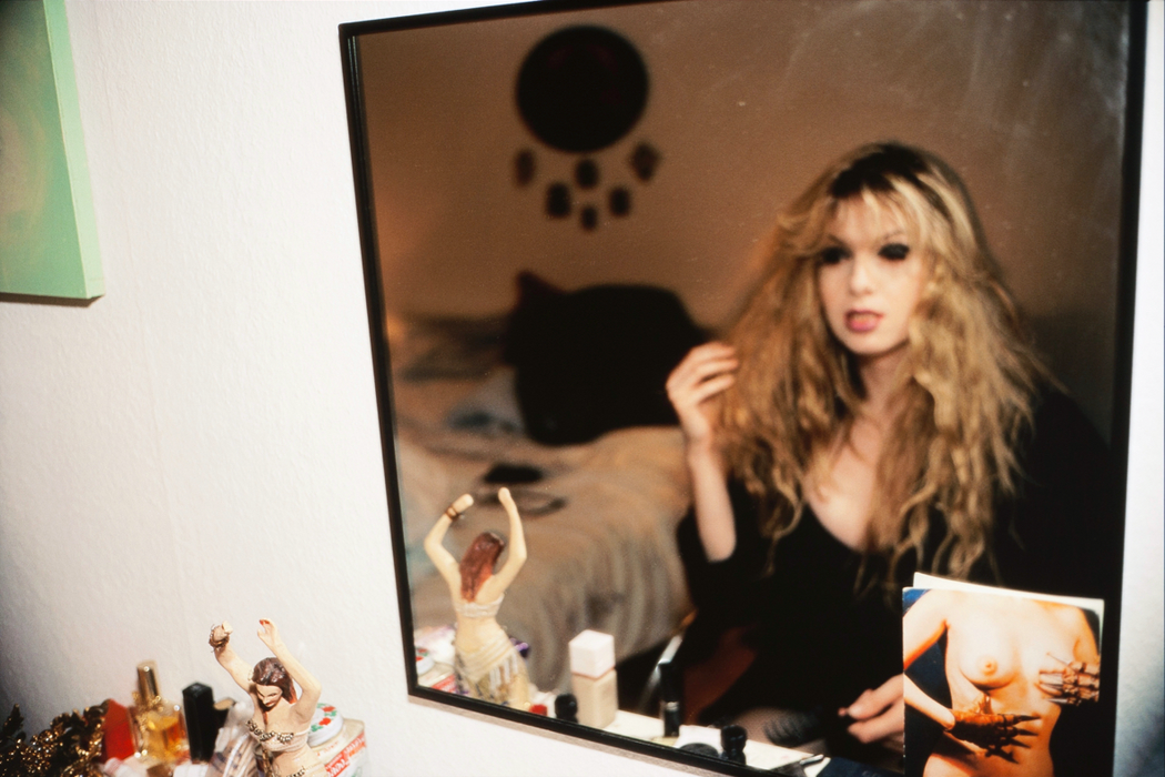 Joey in my mirror, Berlin, 1992 & Joey in my vanity mirror, NYC, 1999