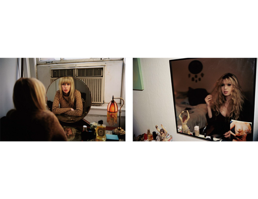 Joey in my mirror, Berlin, 1992 & Joey in my vanity mirror, NYC, 1999