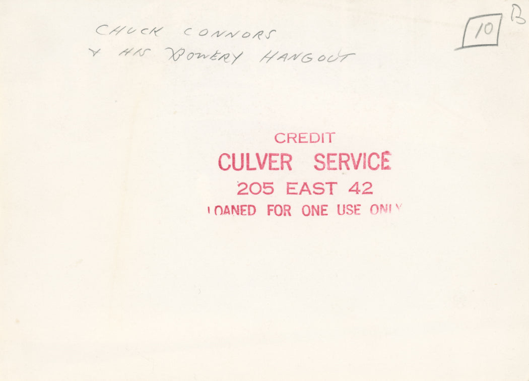 Chuck Connors and his Bowery Hangout