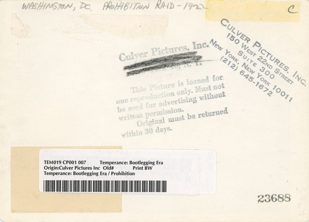 Prohibition Raid, Washington D.C.