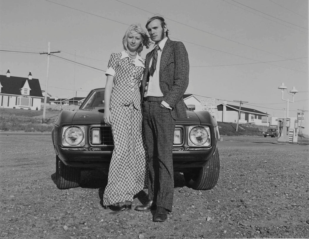 Réjane and Gaétan Garon in front of the Bellevue Restaurant, Saint-Joseph-de-Beauce, Beauce