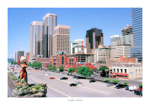 Crossed Arms, Calgary, Alberta, GPS coordinates: 51.04465, -114.07281