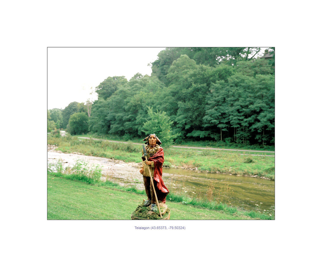 Chief Red Robe at Baby Point from Humber River Toronto, Ontario, GPS coordinates: 43.65373, -79.50324