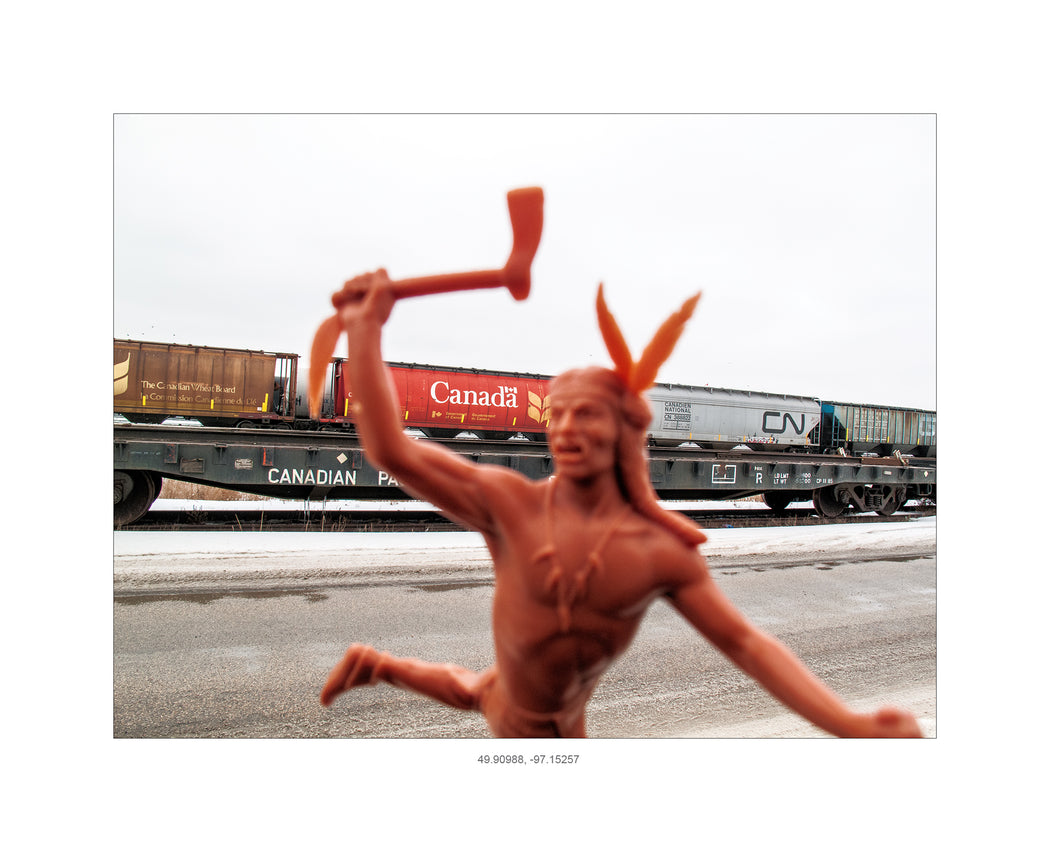 Buffalo Dancer, Where Are You From, Winnipeg, Manitoba, @ Higgins (Canada rail car), GPS coordinates: 49.90988, -97.15257