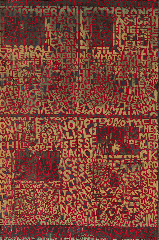 Untitled (Gold and red words), Toronto, Ontario