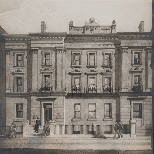 Commercial Bank of Midland District, 13/15 Wellington Street, West (William Thomas, Architect, 1843-1844) [reproduction of a sketch by T.W. McLean] - Photographer Unknown