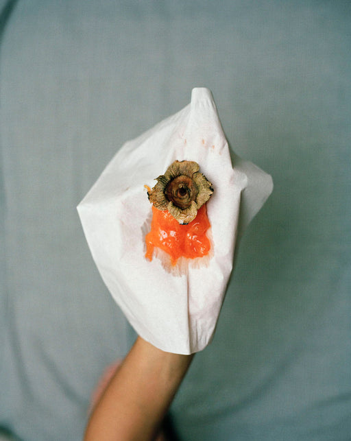 Hand with Tissue Persimmon