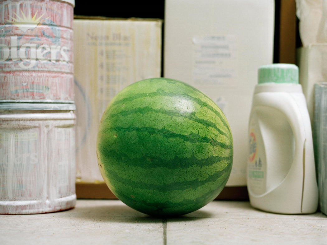 Watermelon, coffee and detergent