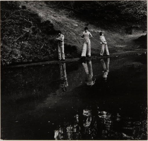 Three Boys Fishing at the Canal