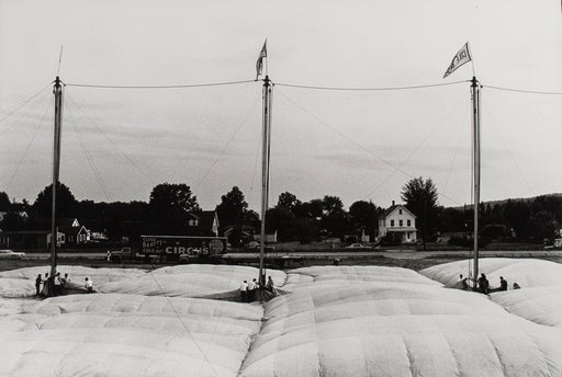 Untitled [Circus tent preparing to be raised]