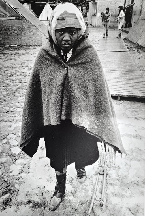 Untitled [Woman walking in Resurrection City, Washington D.C.]