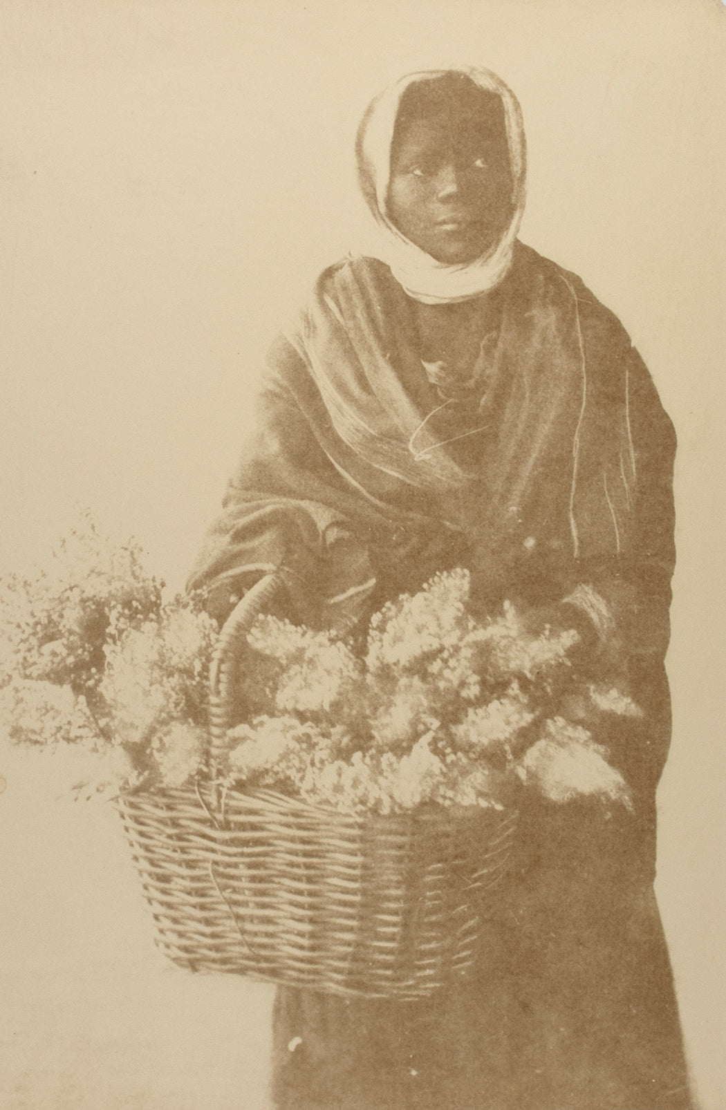 Untitled [Portrait of a flower seller]