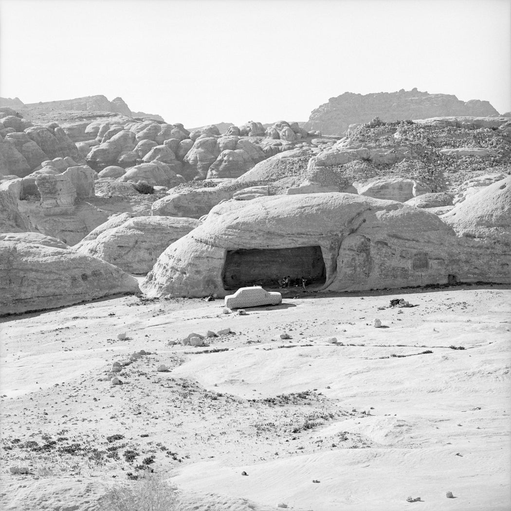Car and Cave, Petra, Jordan