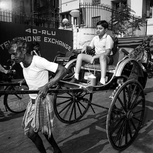 Rickshaw Passenger, Calcutta, India