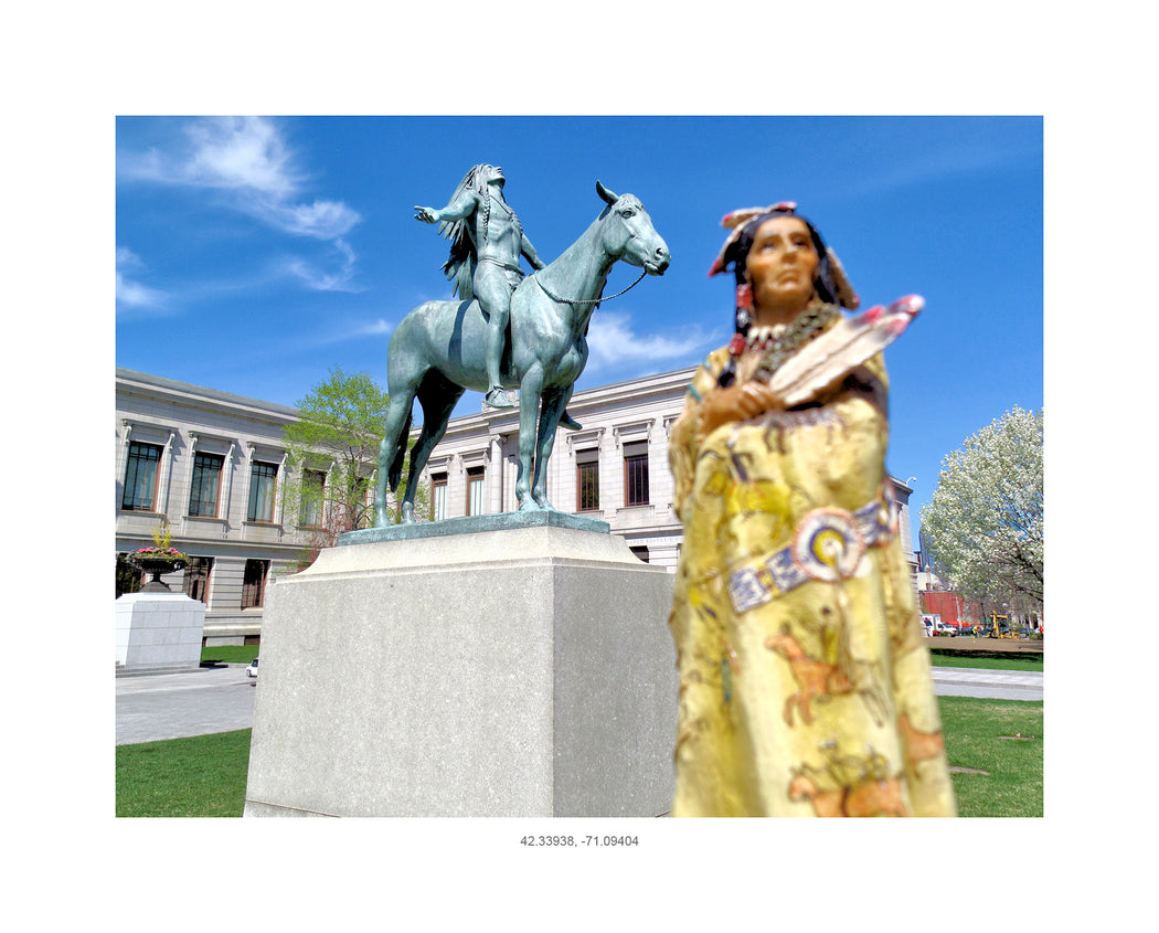 Buffalo Robe, Appeal to the Great Spirit, Boston, Massachusetts, GPS coordinates: 42.33938, -71.09404