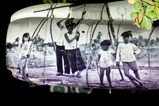 FFOTO-Olivia Marty-From Where We Stand (projected on a Boeing 707-344 aircraft wreck, near Tan Son Nhat, Saigon)